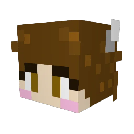 Cyberinn Minecraft avatar head, 3D render