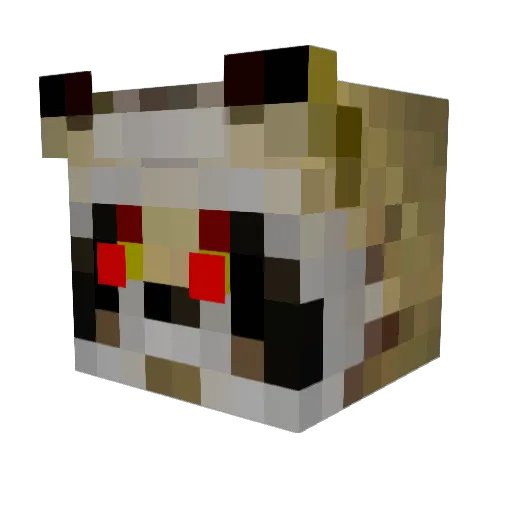 Cybermaker Minecraft avatar head, 3D render