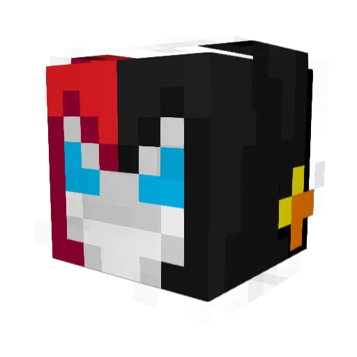 Cybernyde Minecraft avatar head, 3D render