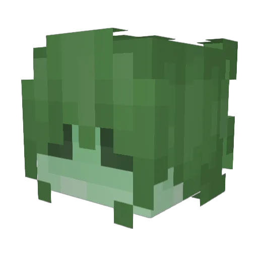 Cyberplain Minecraft avatar head, 3D render