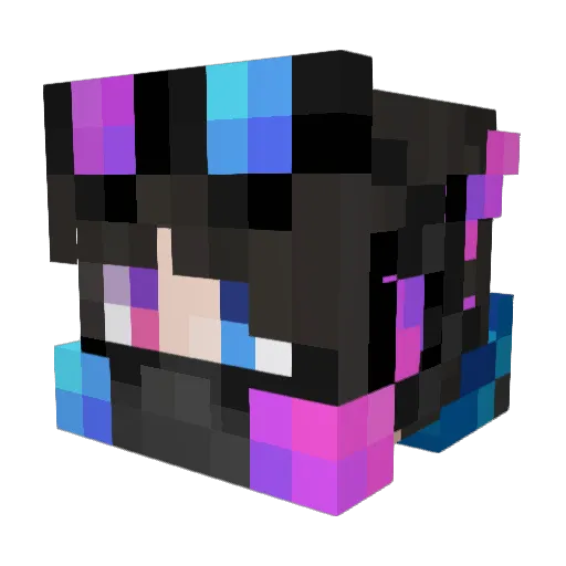 CyberpunkSun Minecraft avatar head, 3D render