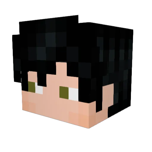 CyberrGoblin Minecraft avatar head, 3D render