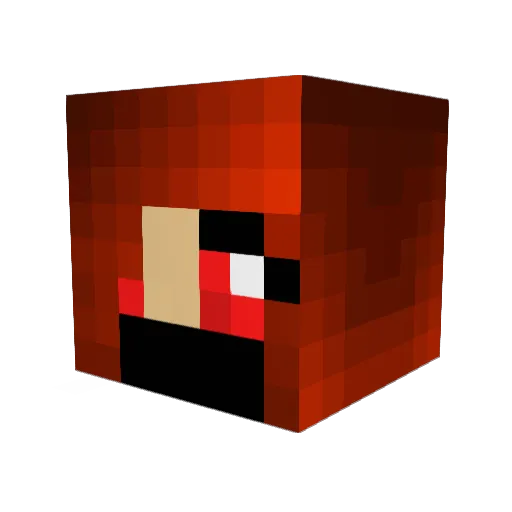 Cyberrat Minecraft avatar head, 3D render