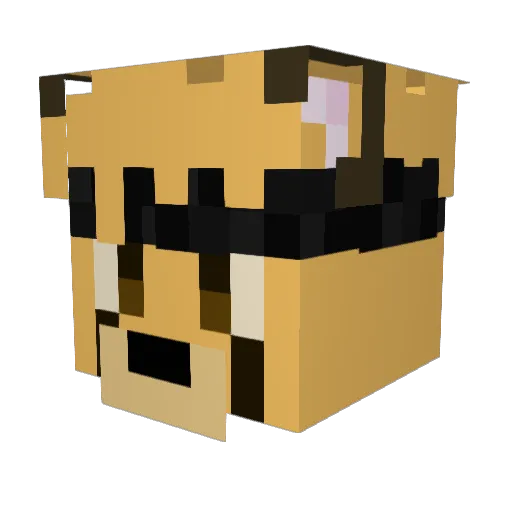 CyberrrXD Minecraft avatar head, 3D render