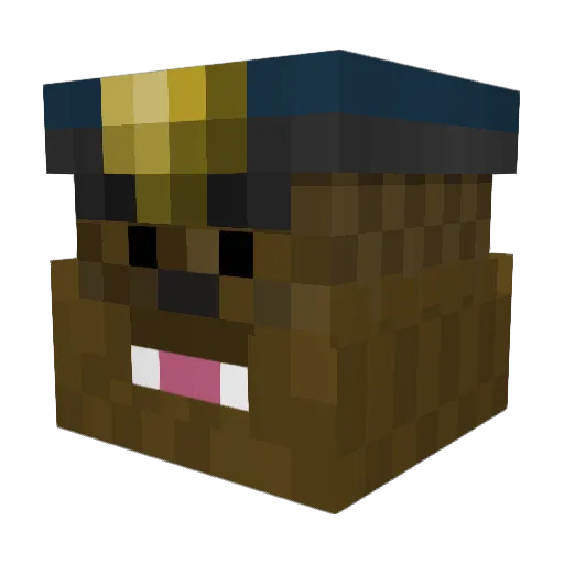 CybersFan Minecraft avatar head, 3D render