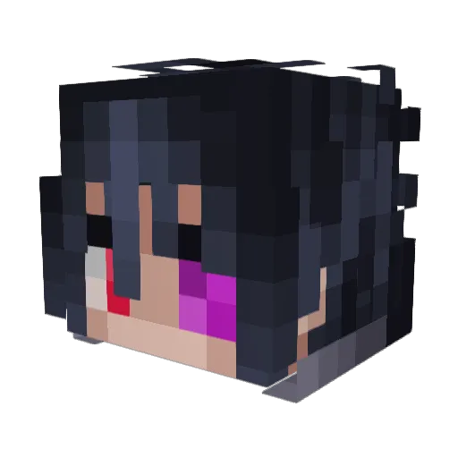 Cyberslasher Minecraft avatar head, 3D render