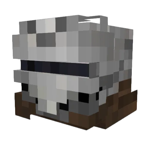 Cyberstruck Minecraft avatar head, 3D render