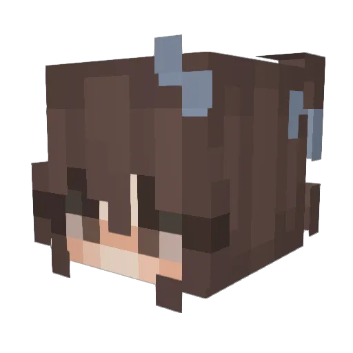 Cyberteam Minecraft avatar head, 3D render