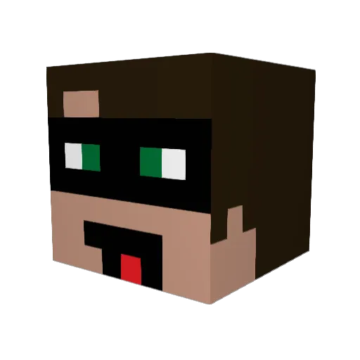Cybertrix90 Minecraft avatar head, 3D render