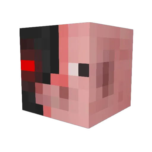Cybertruflak Minecraft avatar head, 3D render