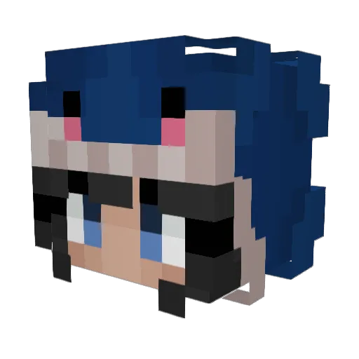 Cyberus Minecraft avatar head, 3D render