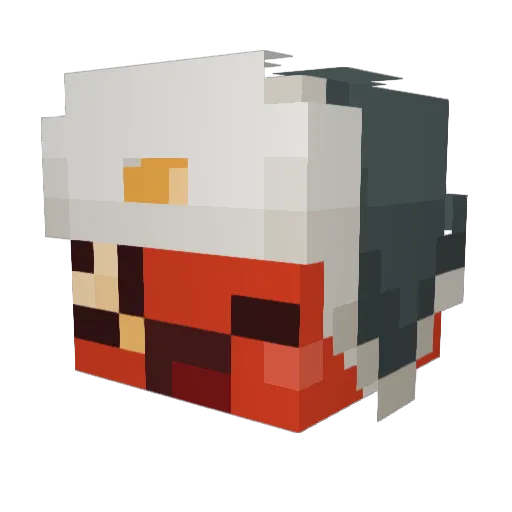 Cyberwolf0310 Minecraft avatar head, 3D render