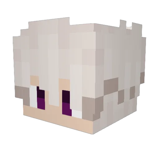 Cyberwolfzz Minecraft avatar head, 3D render