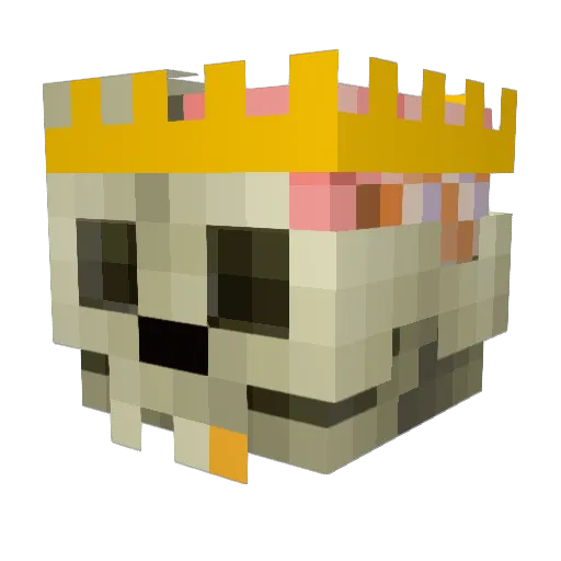 Cyberworld Minecraft avatar head, 3D render