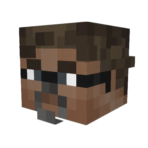 CybiX3 Minecraft avatar head, 3D render