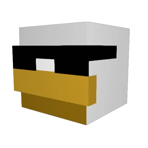 Cybolord Minecraft avatar head, 3D render