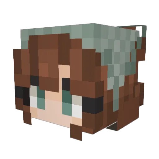 Cyboogiee Minecraft avatar head, 3D render