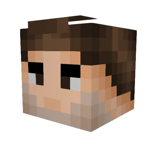 CyborPVP Minecraft avatar head, 3D render