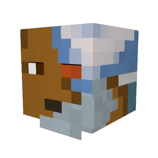 CyborgCaptain Minecraft avatar head, 3D render