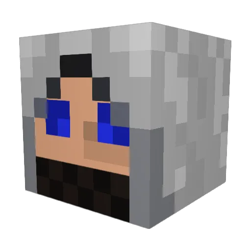 CyborgEyE Minecraft avatar head, 3D render