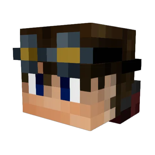 CyborgKnightmare Minecraft avatar head, 3D render