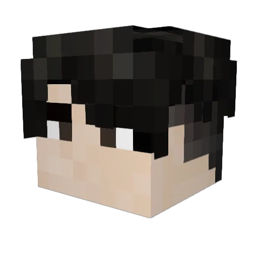 CyborgNoodles Minecraft avatar head, 3D render