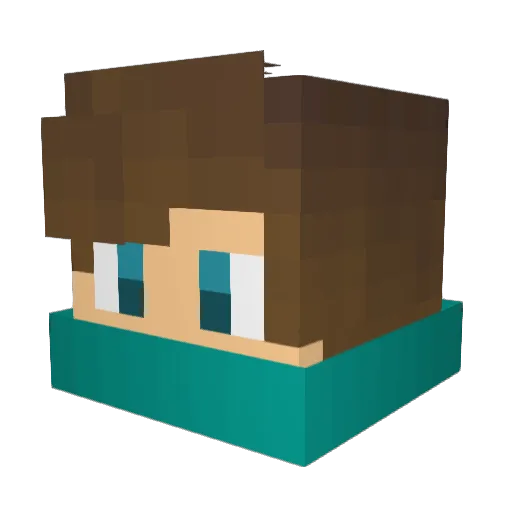 CyborgSh1n3e Minecraft avatar head, 3D render