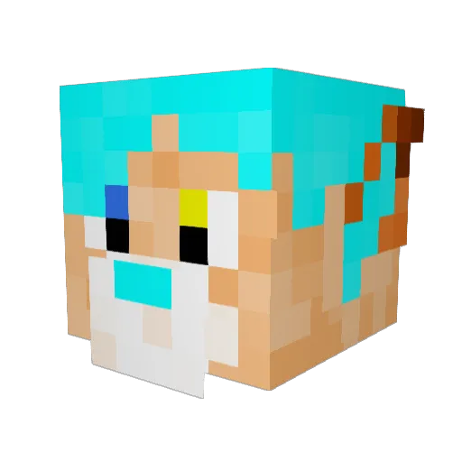 Cyborg__XD Minecraft avatar head, 3D render