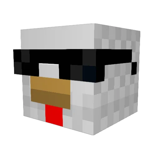 Cybr0 Minecraft avatar head, 3D render