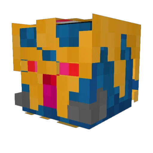 CybrMC Minecraft avatar head, 3D render