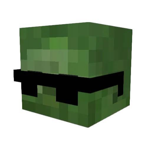 Cybree Minecraft avatar head, 3D render