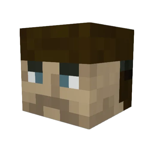 Cybrosys Minecraft avatar head, 3D render