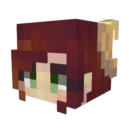 Cybrynn Minecraft avatar head, 3D render