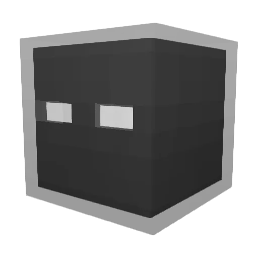 Cybuc Minecraft avatar head, 3D render
