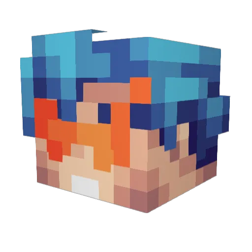 CycIe Minecraft avatar head, 3D render