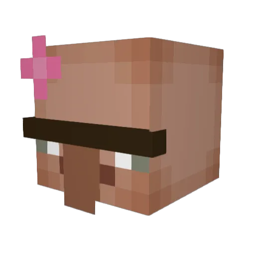 Cycata Minecraft avatar head, 3D render