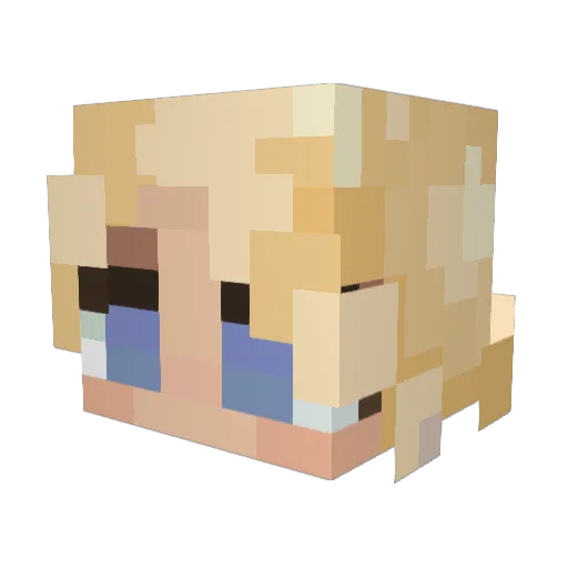 Cychas Minecraft avatar head, 3D render