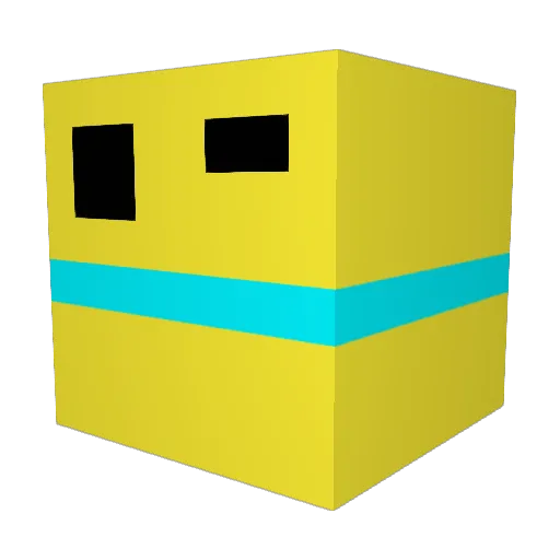 Cyclipser Minecraft avatar head, 3D render