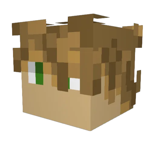 Cyclon1c3 Minecraft avatar head, 3D render