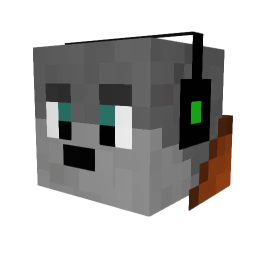 Cyclone_The_fox Minecraft avatar head, 3D render