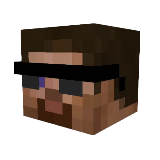 Cyco_Dude Minecraft avatar head, 3D render