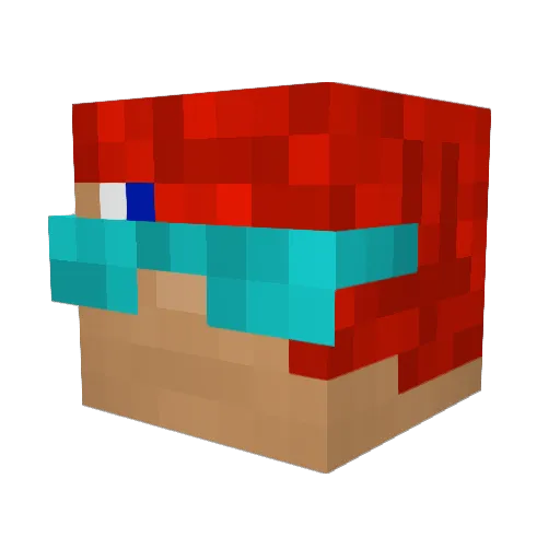 Cycy808 Minecraft avatar head, 3D render