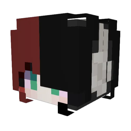 Cydney_zr0 Minecraft avatar head, 3D render