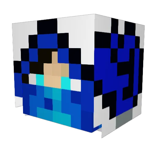 CyerHD Minecraft avatar head, 3D render