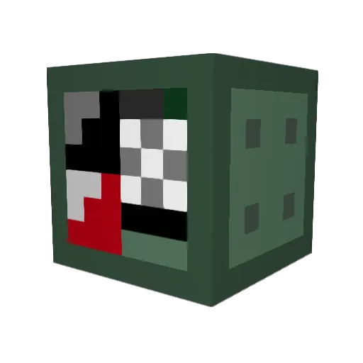 Cygdg Minecraft avatar head, 3D render