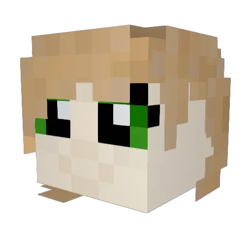 CygnusBasilius Minecraft avatar head, 3D render