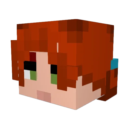 Cyhme02 Minecraft avatar head, 3D render