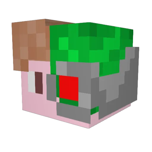 Cyiborg303 Minecraft avatar head, 3D render