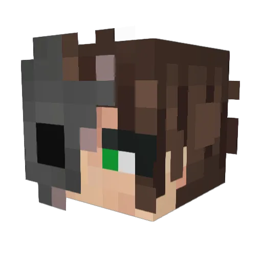 CyizzGanteng Minecraft avatar head, 3D render