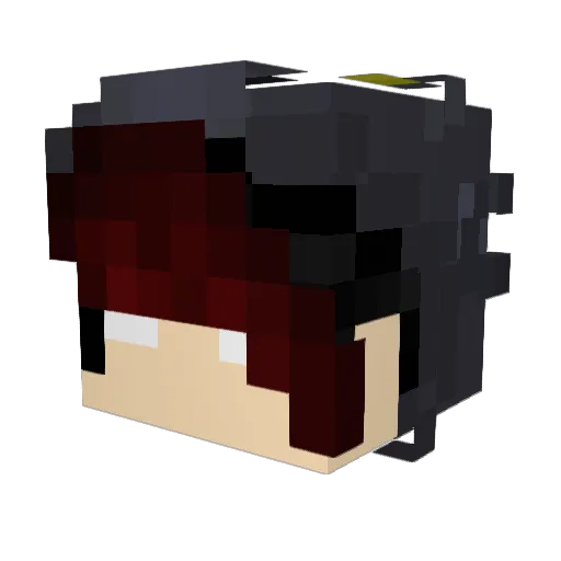 Cyk0s Minecraft avatar head, 3D render